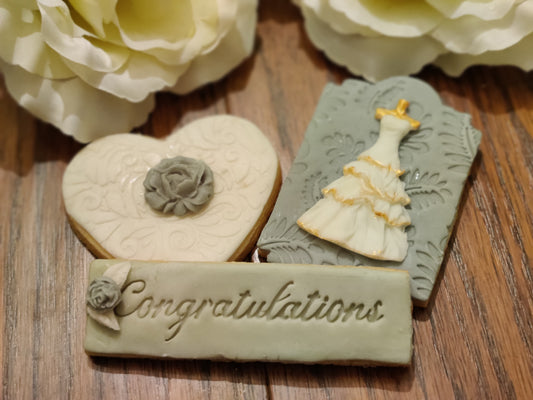 Wedding & Anniversary Fondant Cookie Set