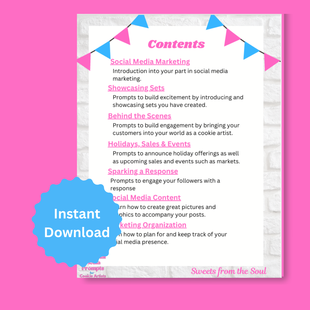 100 Social Media Prompts for Cookie Artists
