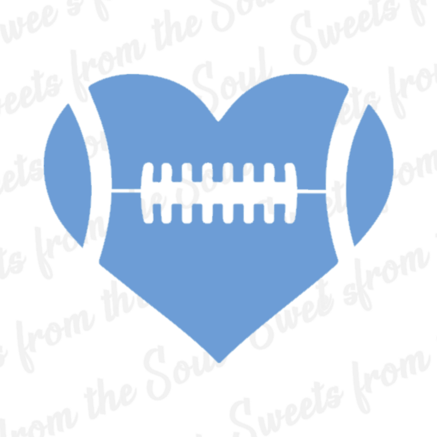 Football Heart Cookie Stencil