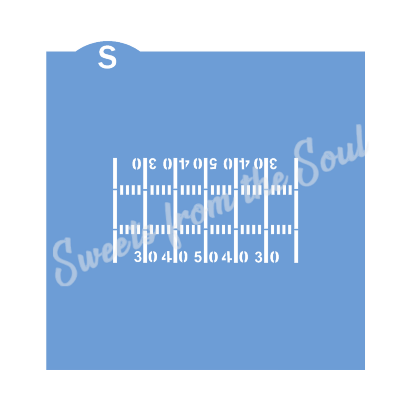 Football Field Lines Cookie Stencil