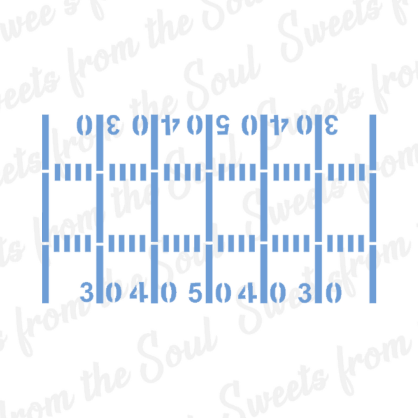 Football Field Lines Cookie Stencil