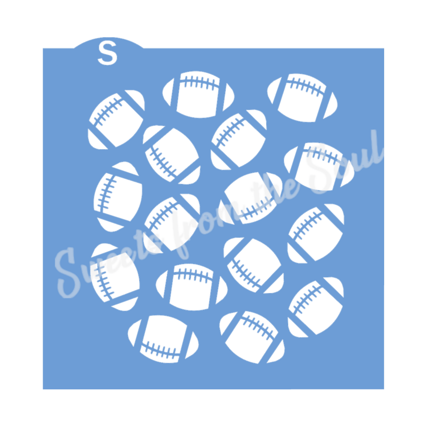 Digital SVG Download: Football Background Cookie Stencil