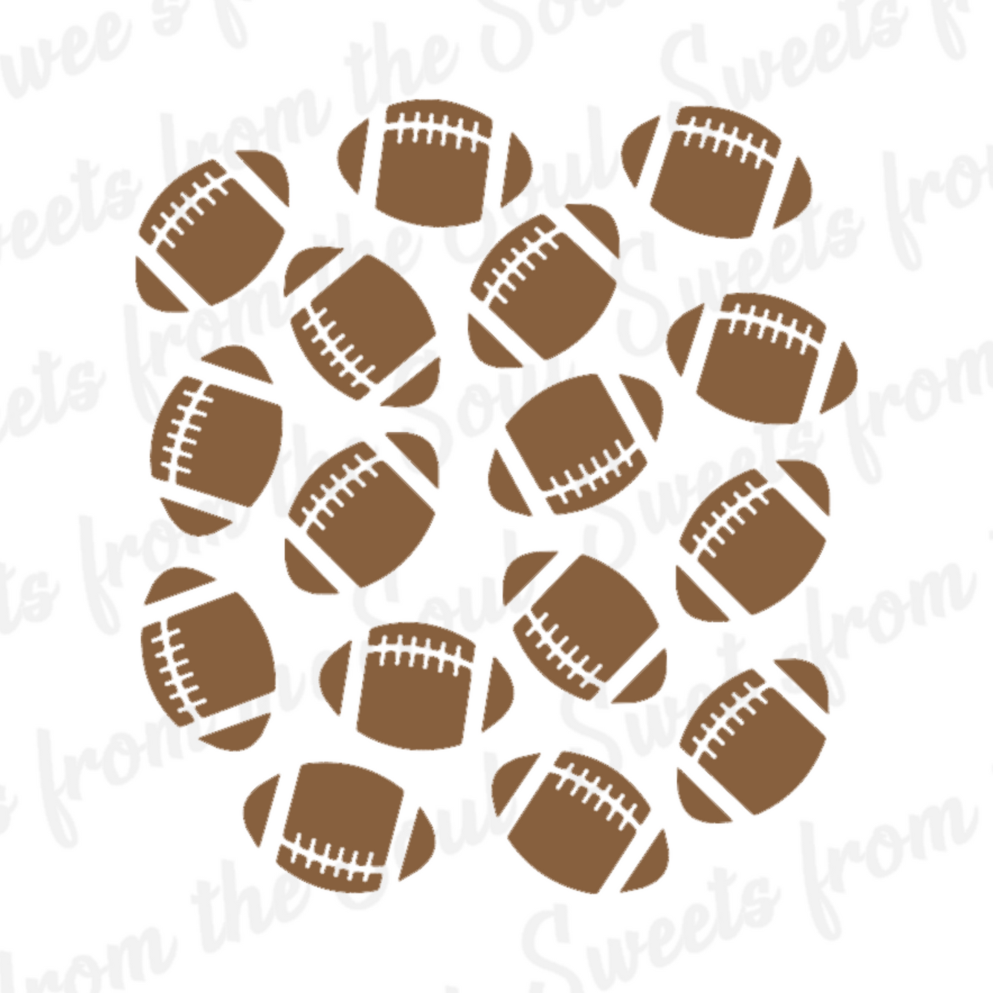 Digital SVG Download: Football Background Cookie Stencil