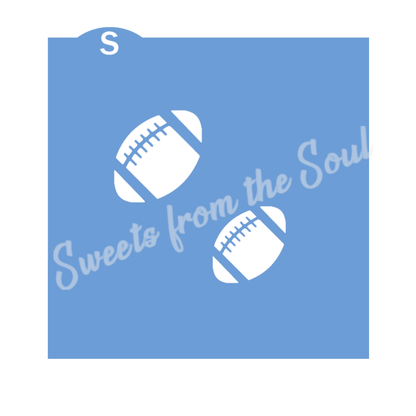Football Cookie Stencil