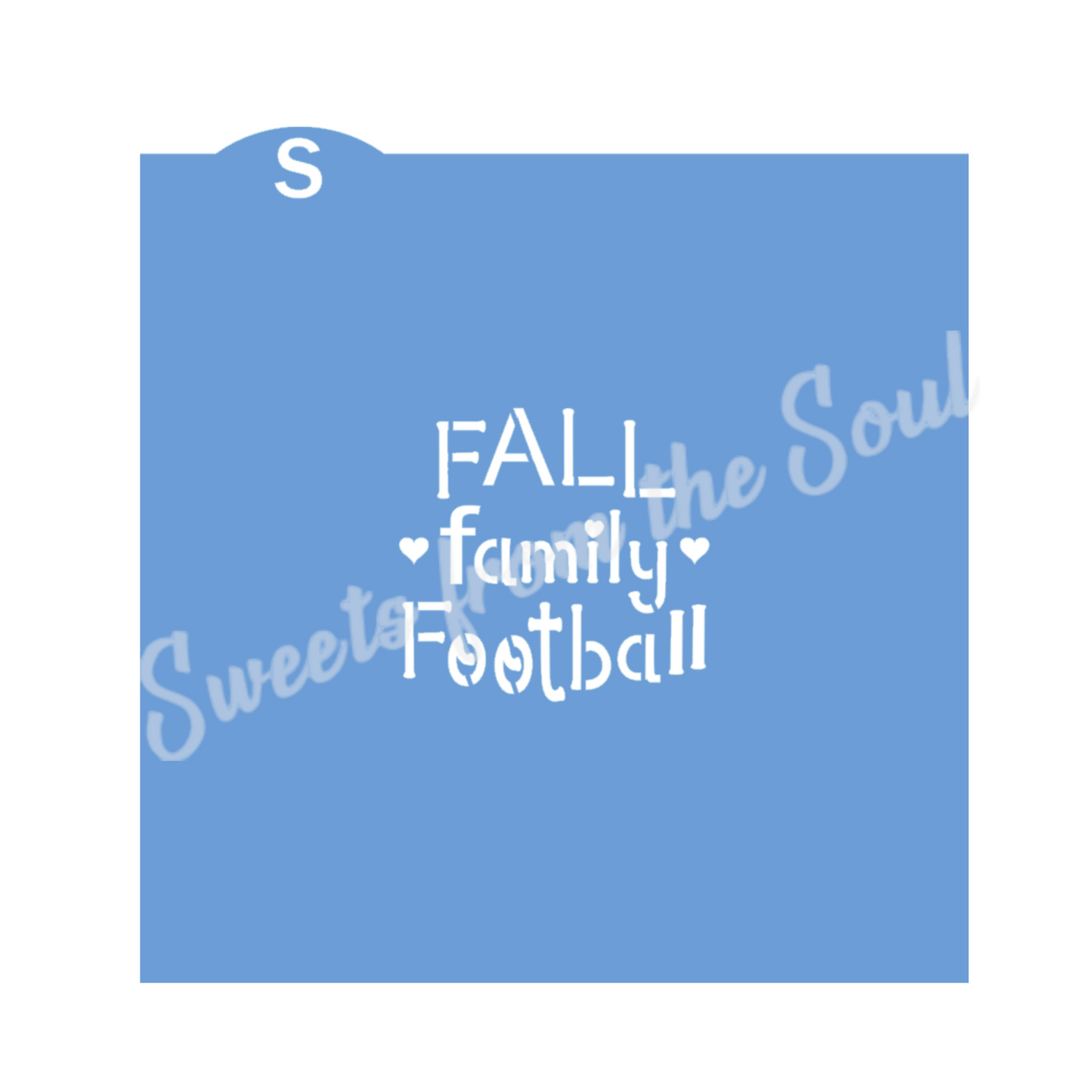 Digital SVG Download: Fall Family Football Stencil
