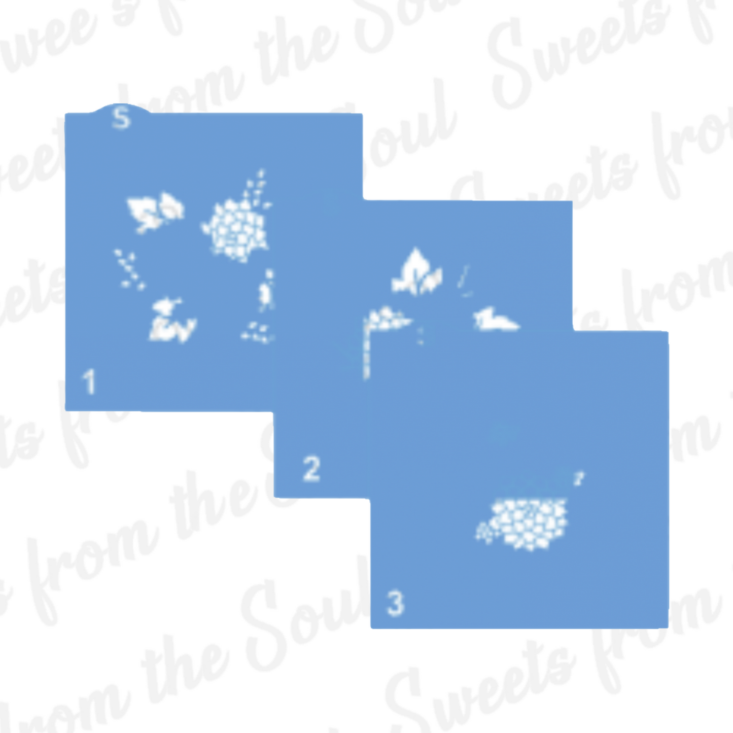 Fall Flowers 3-Piece Layered Stencil Set