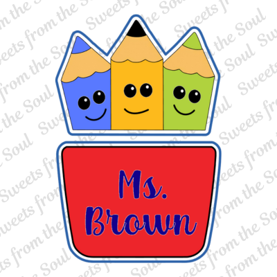 Pencil Cup & Pencils 2-Piece Cookie Cutter Set