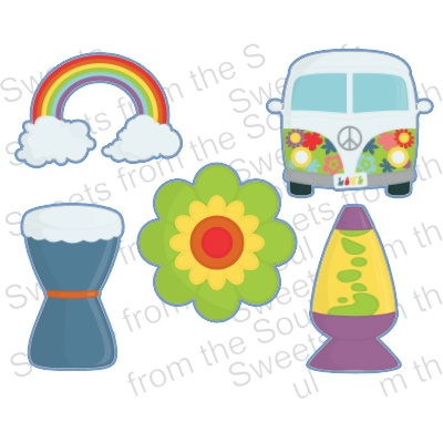 60's Hippy 5-Piece Cookie Cutter Set