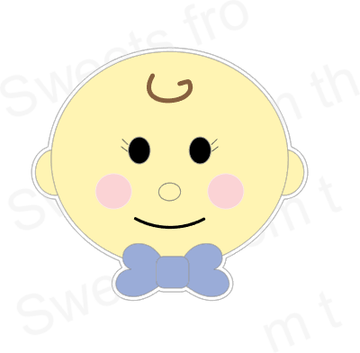 Baby Boy with Bow Cookie Cutter