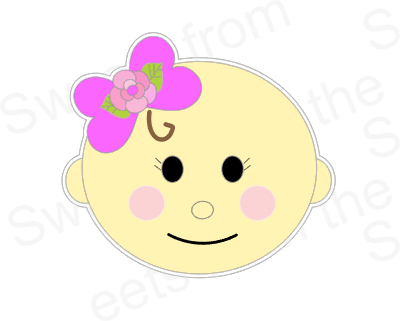 Baby Girl with Bow Cookie Cutter