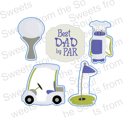 Best Dad by Par Cookie Cutter and Stencil Set