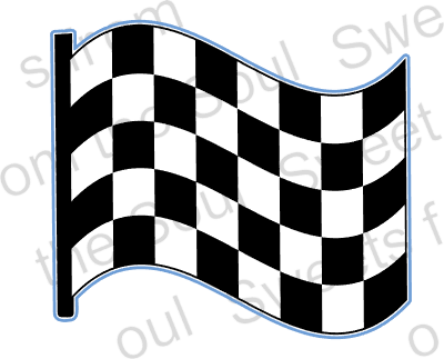 Checkered Flag Cookie Stencil and Cutter Set