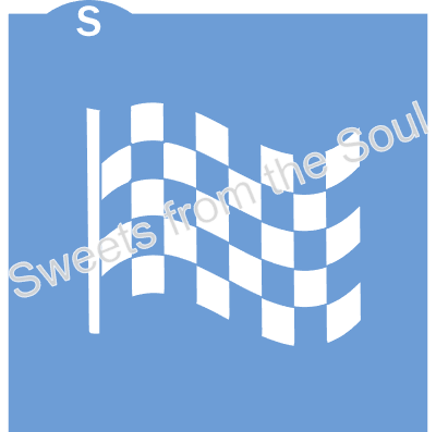 Checkered Flag Cookie Stencil and Cutter Set