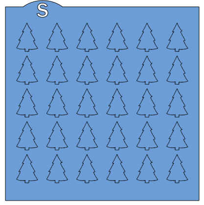 Christmas Tree (Small) Background Stencil