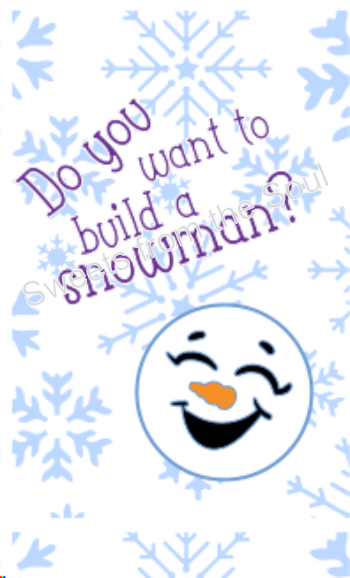 Digital Zip File: Do you want to build a snowman? Gift Tag Set