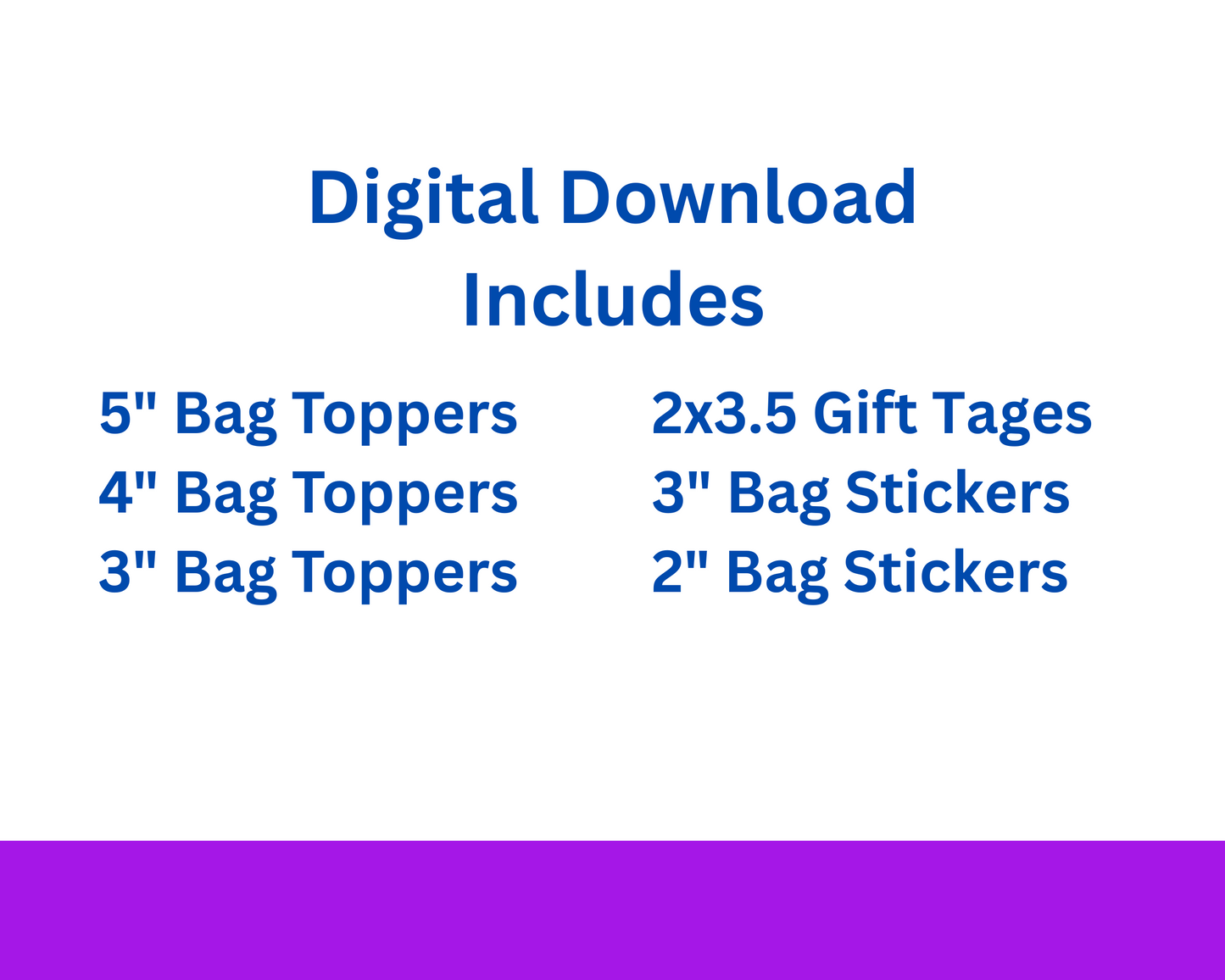 Digital File: Printable PYO Paint Your Own Cookie Bag Toppers, Gift Tags, & Stickers Bundle