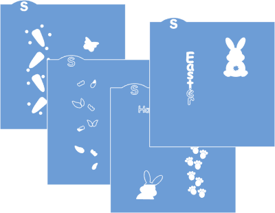 Easter Cookie Stick 4-Piece Stencil Set