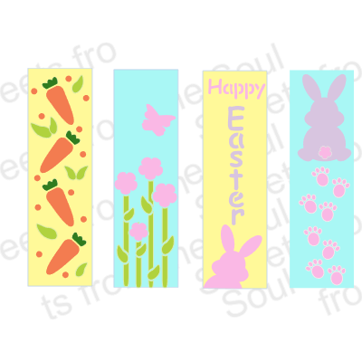 Easter Cookie Stick 4-Piece Stencil Set