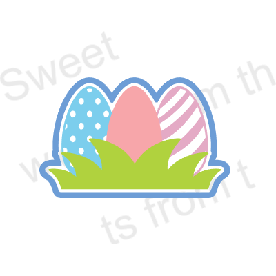 Eggs in Grass Cookie Cutter