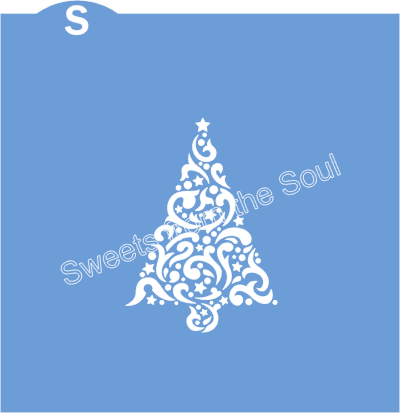 Filigree Christmas Tree Cookie Stencil