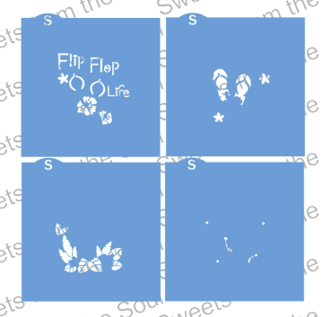 Flip Flop Life Layered Stencil Set