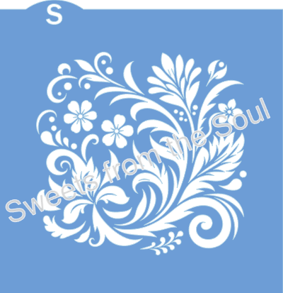 The Floral Background Stencil