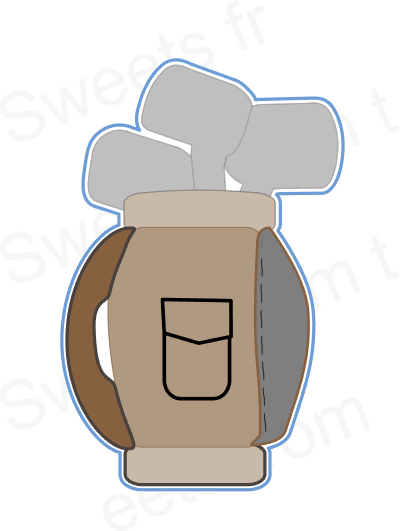 Golf Bag Cookie Cutter