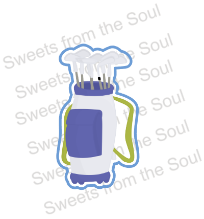 Golf Bag & Clubs Cookie Cutter