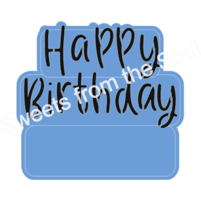Happy Birthday with a Name Stencil and Cookie Cutter Set