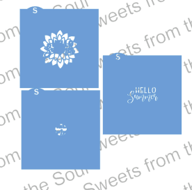 Hello Summer Sunflower 3-Piece Layered Stencil Set