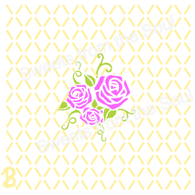Roses & Lattice 3-Piece Layered Stencil Set