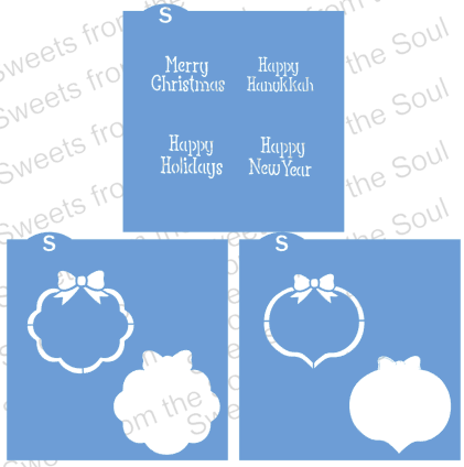 Holiday Messages & Frames Stencil Set