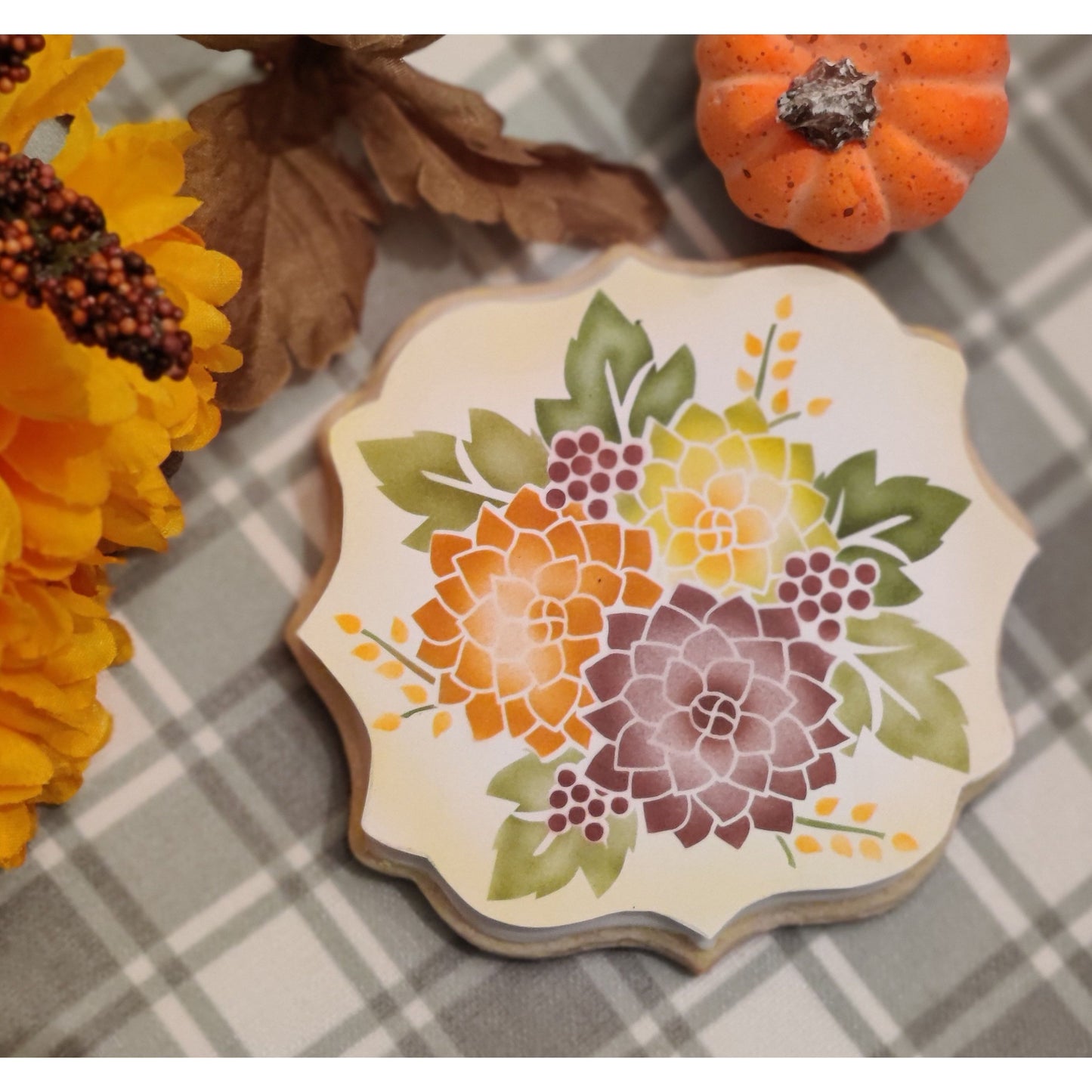 Digital Zip File: Fall Flowers 3-Piece Layered Stencil Set