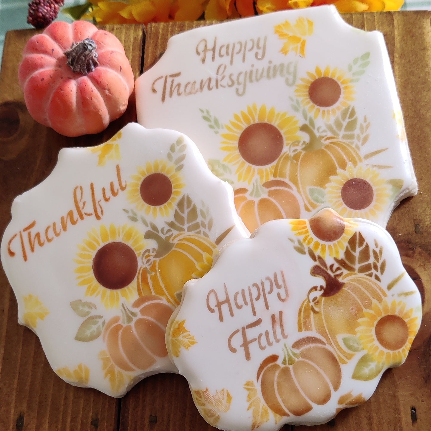 Fall Pumpkins 4-Piece Layered Stencil Set