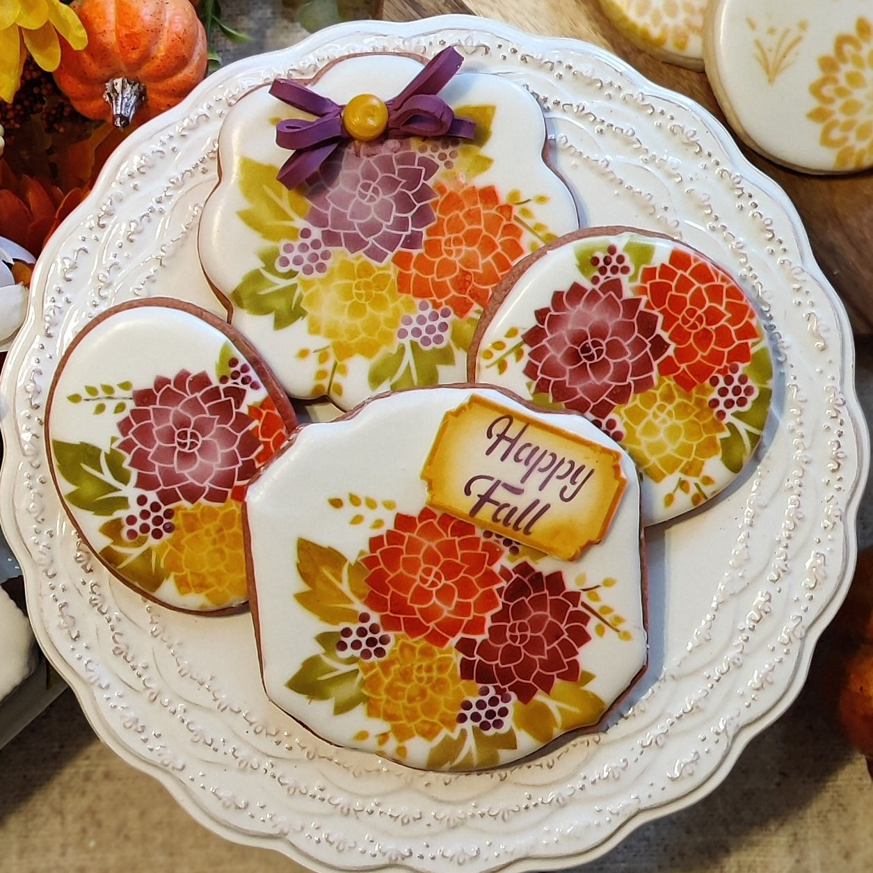 Fall Flowers 3-Piece Layered Stencil Set