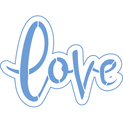 Love Stencil and Cookie Cutter Set