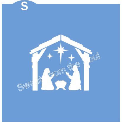 Manger Scene Cookie Stencil