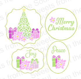 Presents & Poinsettias Stencils and Cutters Bundle