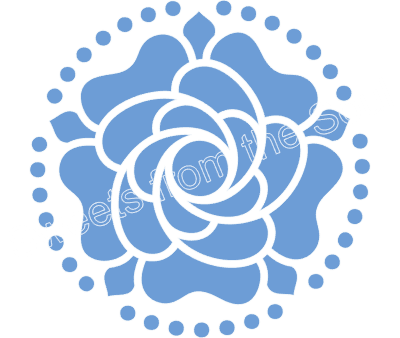 Rose Mandala Cookie Stencil