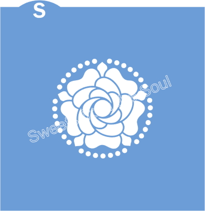 Rose Mandala Cookie Stencil