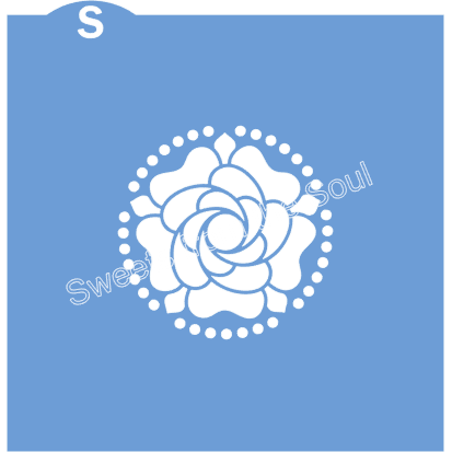 Digital SVG File: Rose Mandala Cookie Stencil