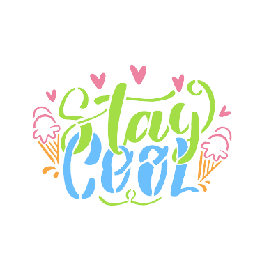Digital Zip File: Stay Cool 2-Piece Layered Stencil Set