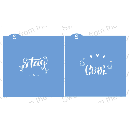 Digital Zip File: Stay Cool 2-Piece Layered Stencil Set