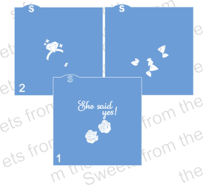 She Said Yes! 3-Piece Layered Stencil Set