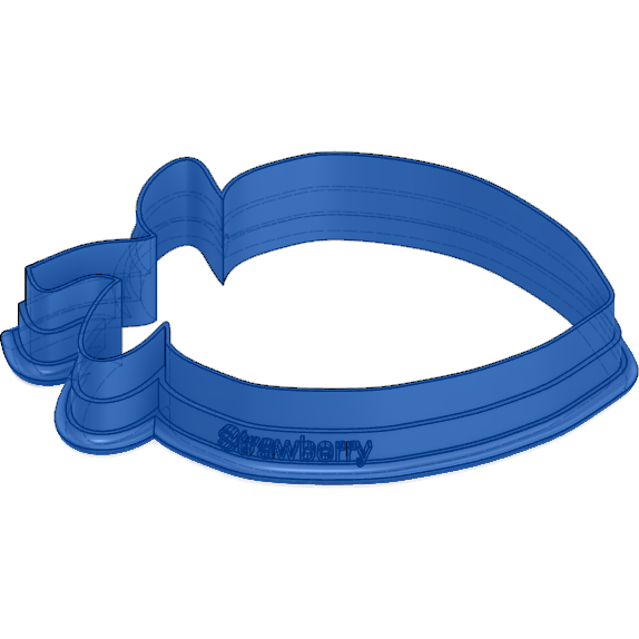 Digital STL File: Strawberry Cookie Cutter