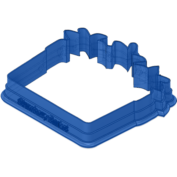 Digital STL File: Strawberry Basket Cookie Cutter