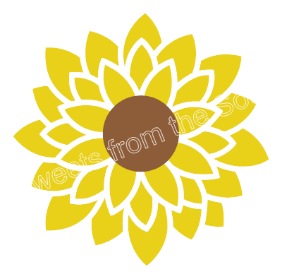 Minimalist Sunflower Printable Straw Topper Sunflower Straw -  in 2023