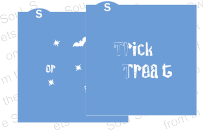 Trick Or Treat 2-Piece Layered Stencil Set