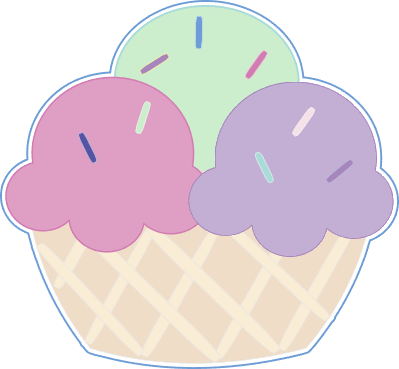 Triple Scoop Ice Cream Bowl Cookie Cutter