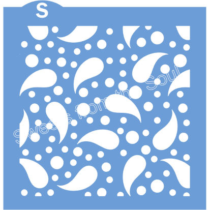 Water Background Cookie Stencil